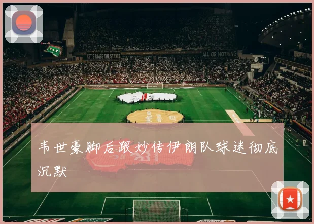 韦世豪脚后跟妙传伊朗队球迷彻底沉默